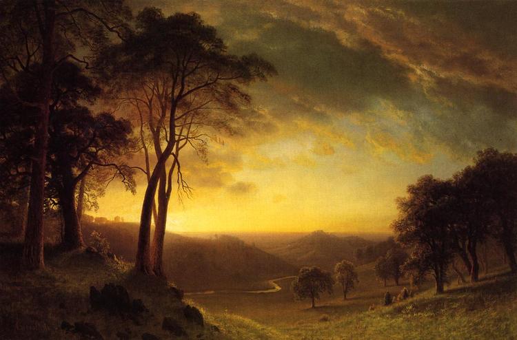 Albert Bierstadt Oil Painting The Sacramento River Valley